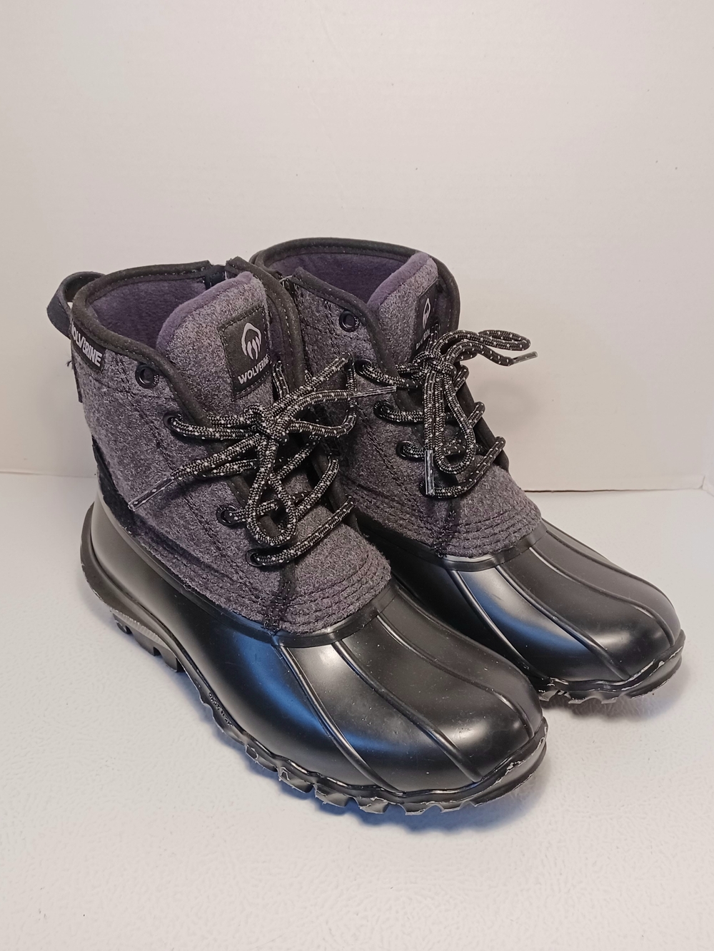 Wolverine Women’s 7 M Torrent Wool Winter Duck Boots, Black Snow Boots - W880345